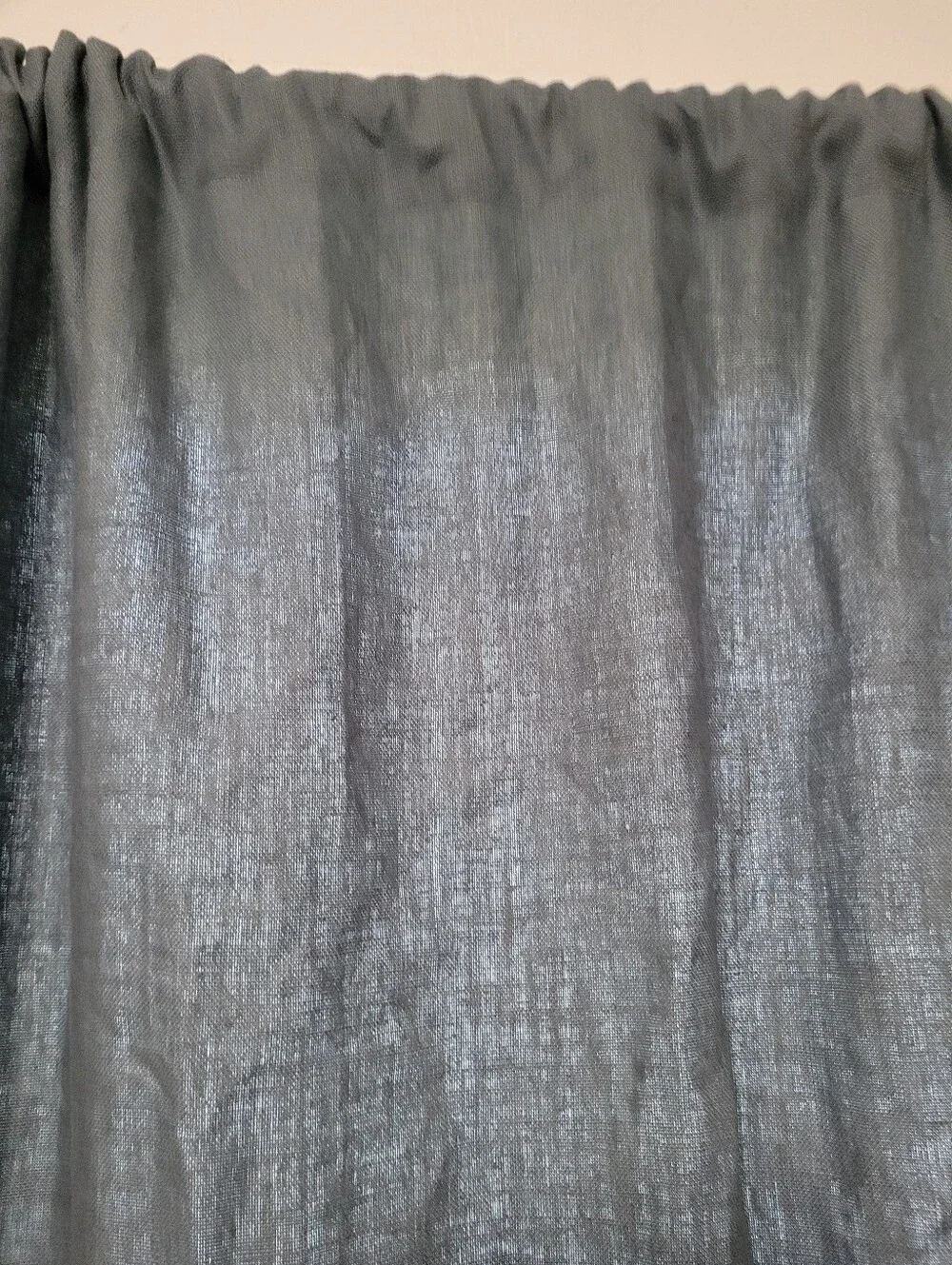 Restoration Hardware Belgian Linen Drapery  Pannels French Blue 50x96 Rod Pocket